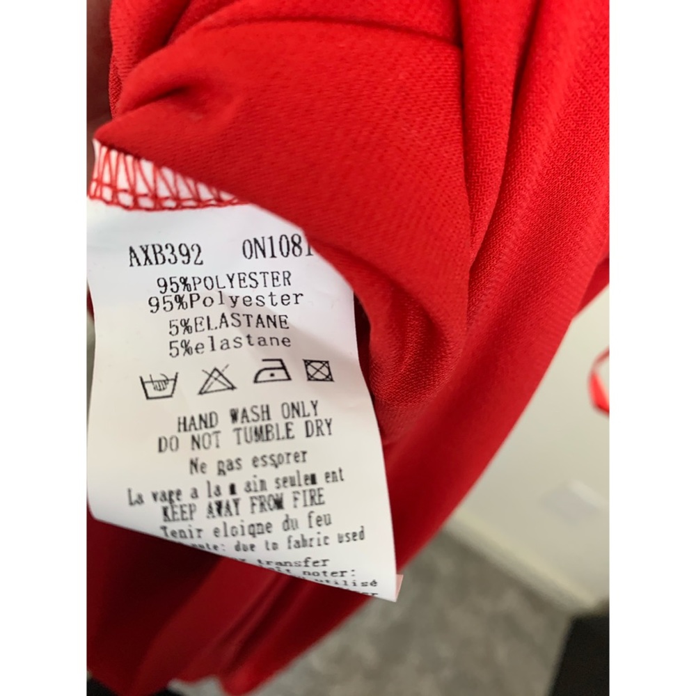 AX Paris Red Cowl Neck Maxi Dress With Slit - Picture 8 of 8